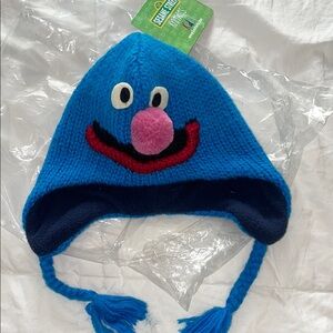 delux knit beanie Grover Sesame Street kids